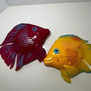 Vintage UNTESTED Swimways Large Fish Set of Two Summer Swim Pool 2000s Accessory